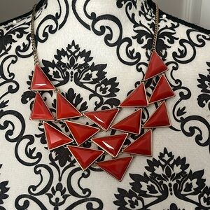 Orange triangle necklace